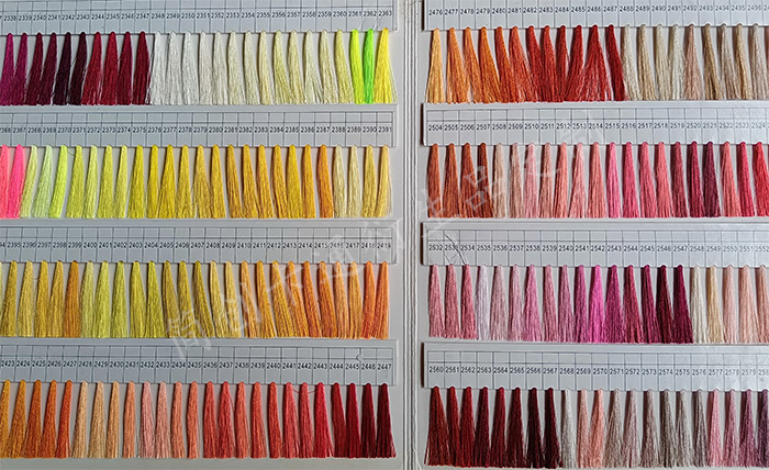 embroidery thread color card